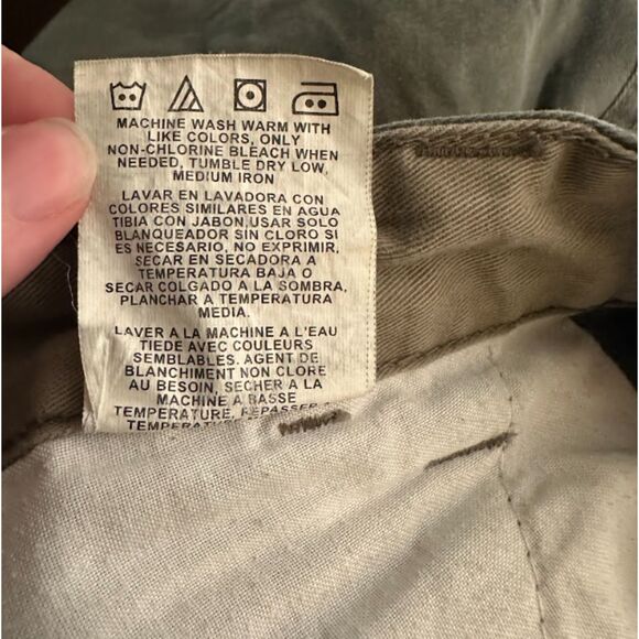 Vintage VF Wrangler 30x30 Green Camo Cargo Pants 100% Cotton Utility Style - Picture 9 of 9